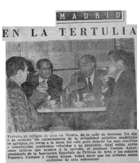 Lee más sobre el artículo Camón Aznar como crítico y presidente fundador de la AECA