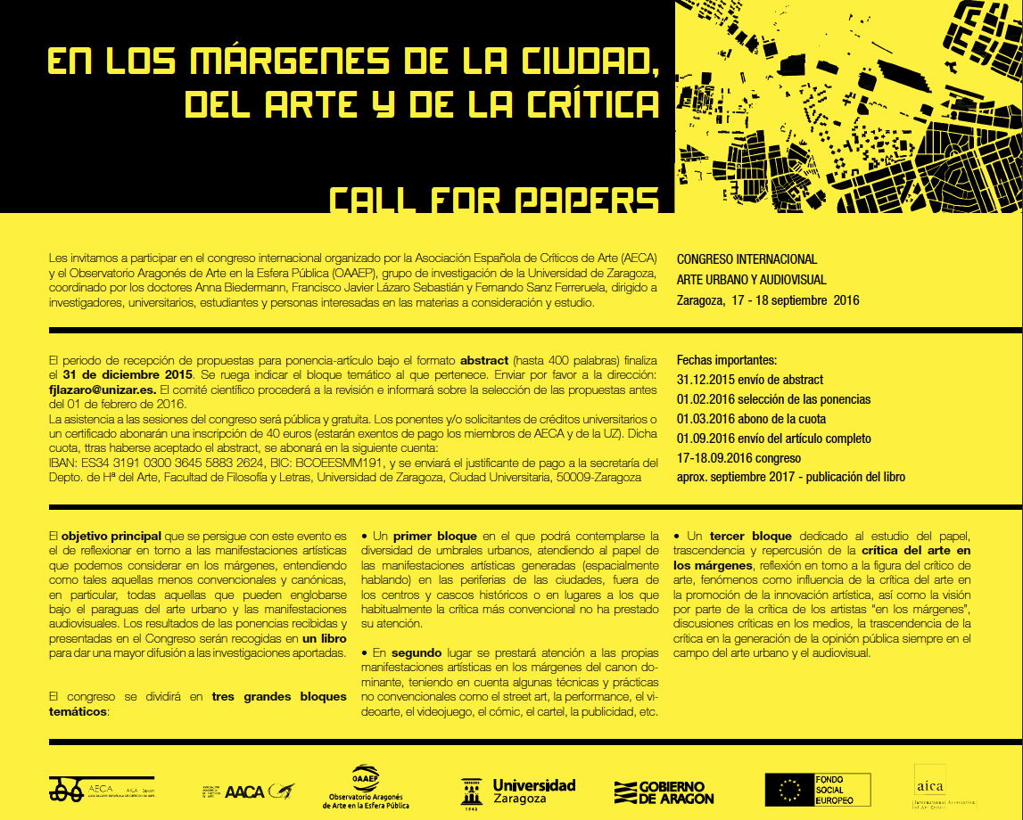 Lee más sobre el artículo Convocatoria de propuesta de ponencias para el congreso AACA-AECA 2016