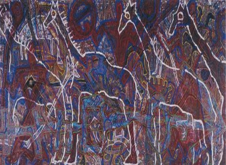 Lee más sobre el artículo La pintura contemporánea libia bajo las influencias de las culturas históricas, desde el arte rupestre al islámico tradicional